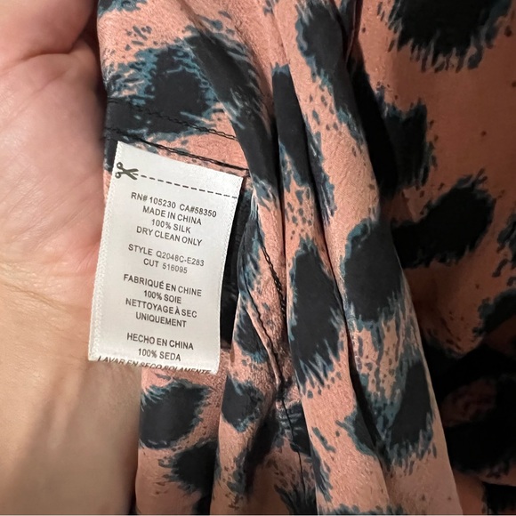 Equipment Animal Print Silk Button Down Shirt Dress Sleeveless Tegan Midi Sz XS - Picture 7 of 7